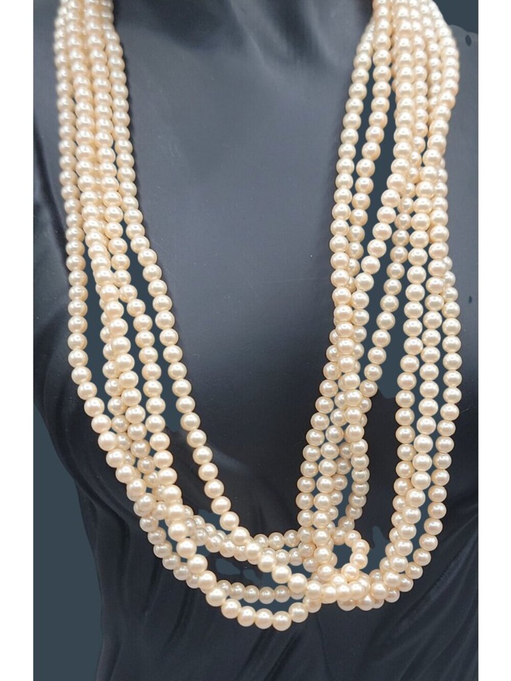 Rare Vtg Mikoshi by Danecraft Multi-strand Princesse Style Pearls Original Box - Picture 8 of 15
